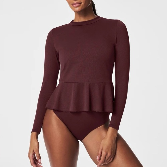 SPANX Other - SPANX Pique Long Sleeve Swim Shirt
Mulberry ~ NWT
